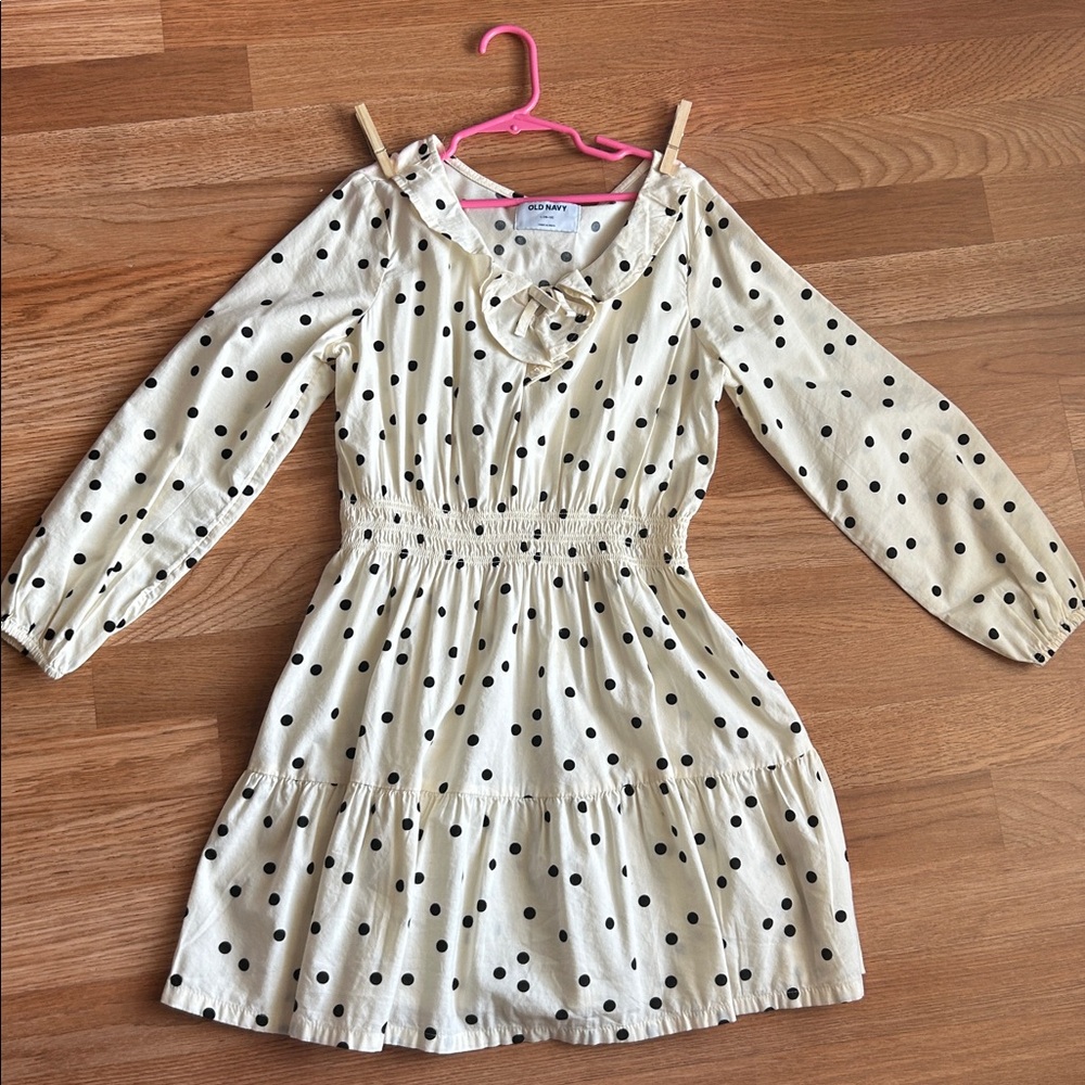 Old Navy Cream Polka Dot Kids Dress Pet free smoke free home Open to offers